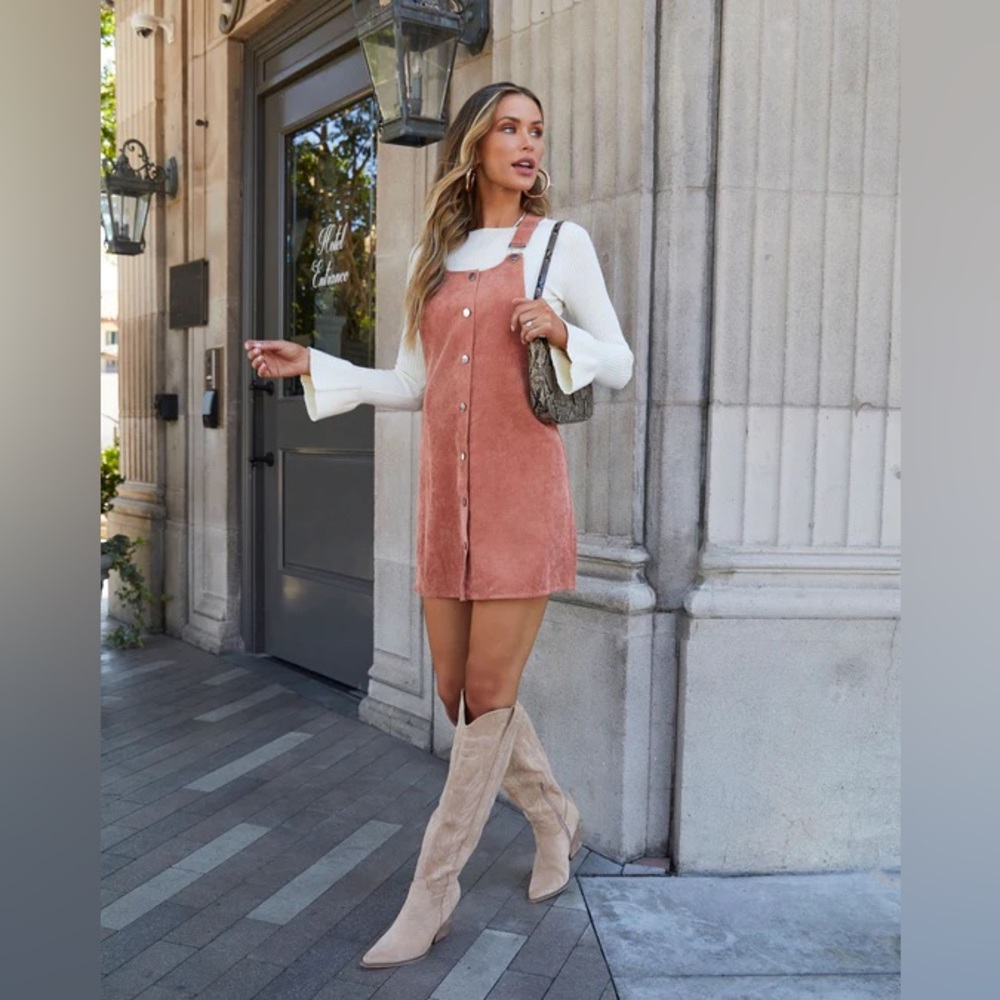 VICI COLLECTION - Caribel Corduroy Button Up Mini Dress - XL